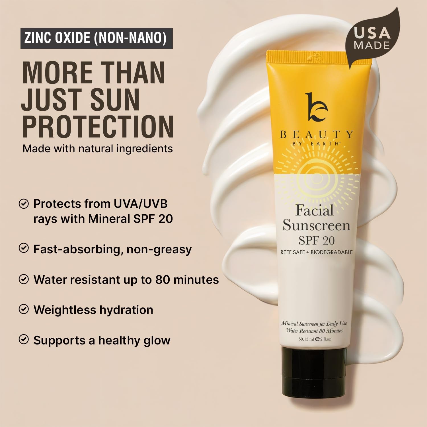 Mineral Sunscreen Set - USA Made Mineral Face & Body Reef Friendly Sunscreen with Natural & Organic Ingredients, Biodegradable Zinc Oxide for Daily Use, Facial & Body Lotion Set