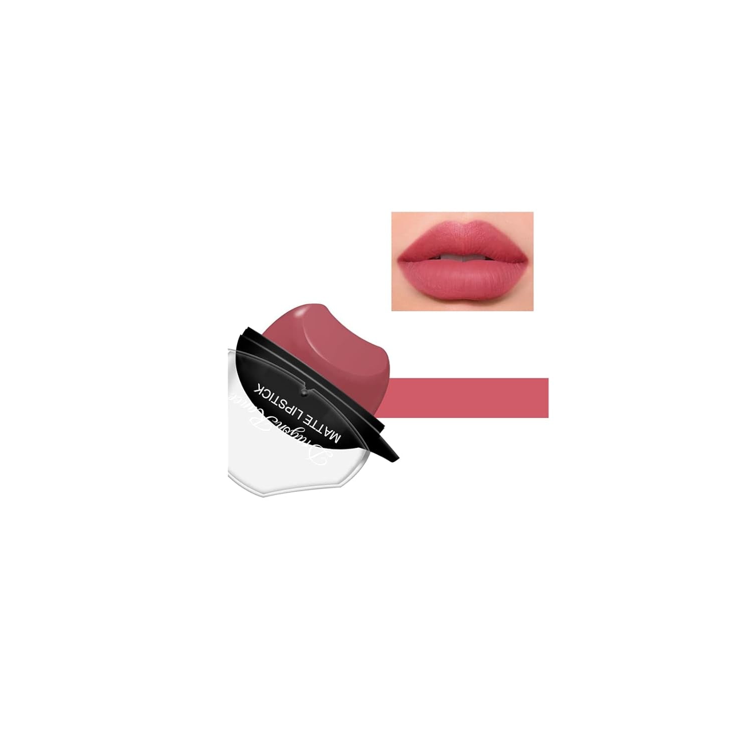 Matte Velvet Lip Shape Lip Gloss Long Lasting High-Pigment Non-Stick Cup Lazy People Lipstick Lip Makeup Gift
